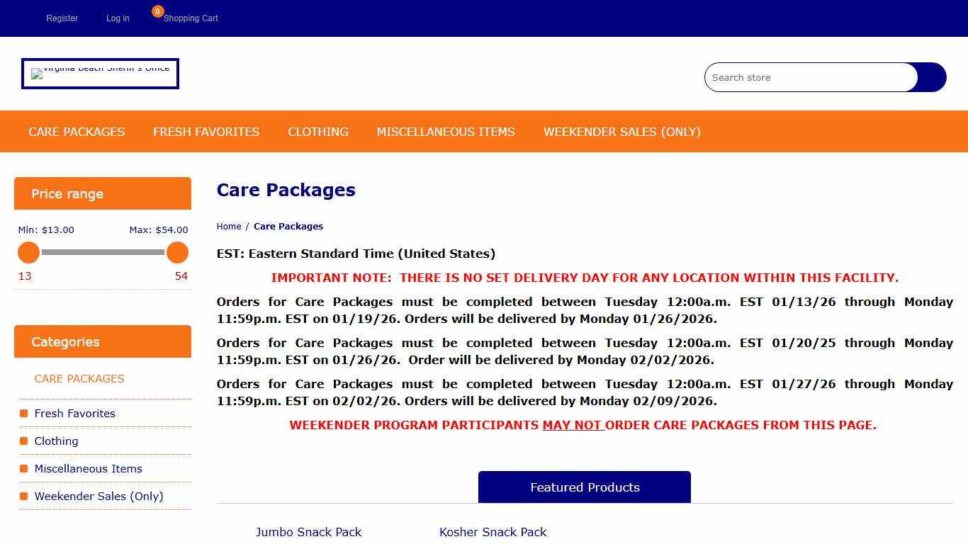 VBSO Care Mart. Care Packages